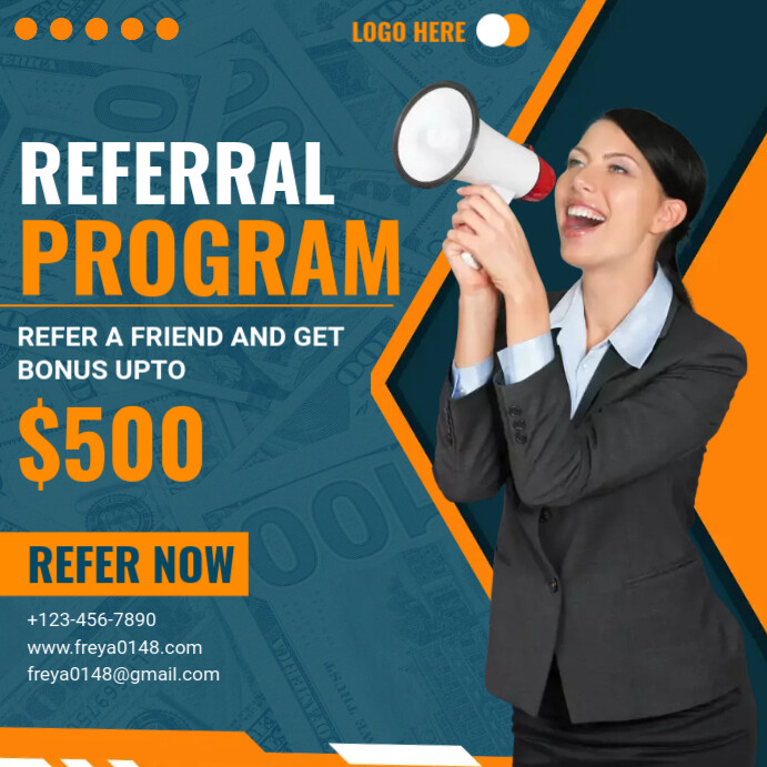 Referral Ranking Design Referral program Template | PosterMyWall