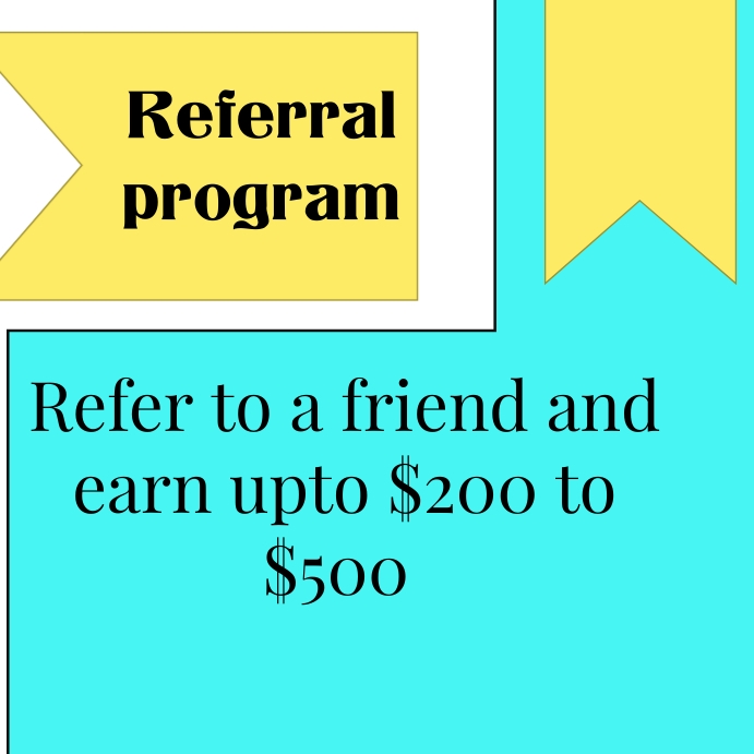 Referral program Square (1:1) template