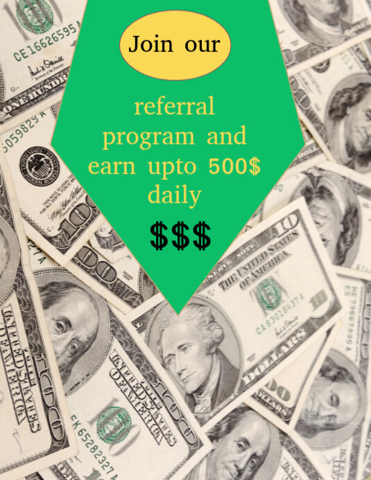 Referral program Flyer (US Letter) template