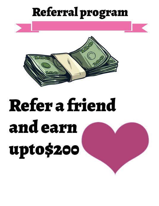 referral program Flyer (US Letter) template