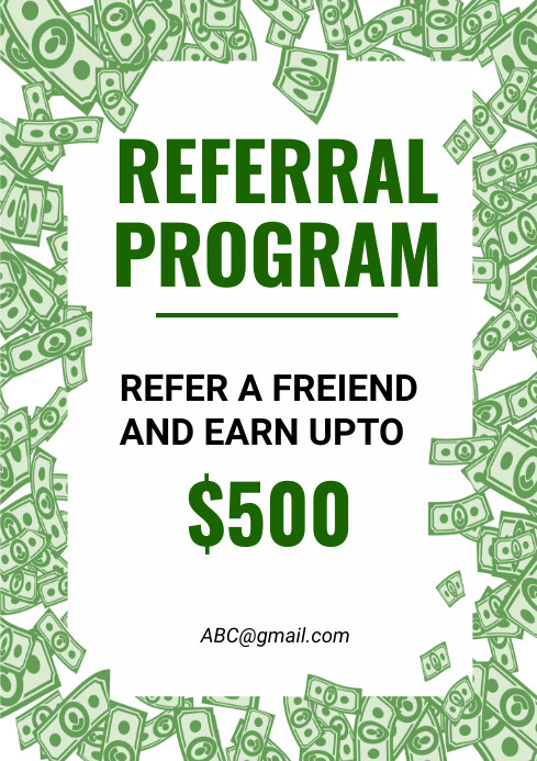 Referral program A4 template