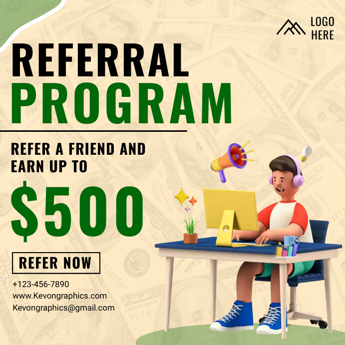 Referral program Template | PosterMyWall