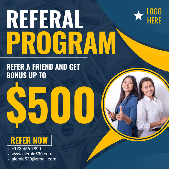 Referral Program Instagram Post template