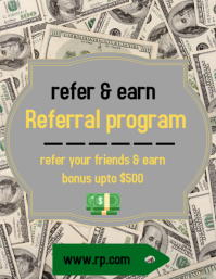 Referral program Flyer (US Letter) template