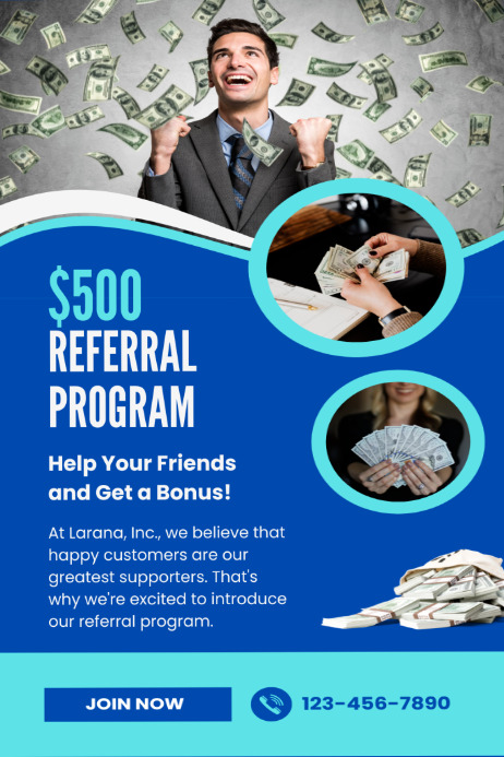 Referral Ranking Design Referral program Template | PosterMyWall