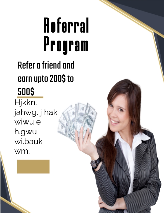 Referral Program Flyer (US Letter) template