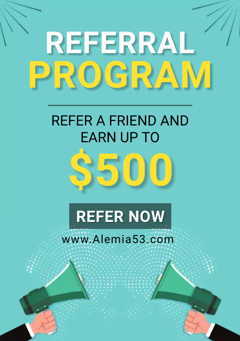 Referral program A4 template