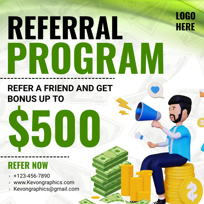 Modèle Referral Program | PosterMyWall