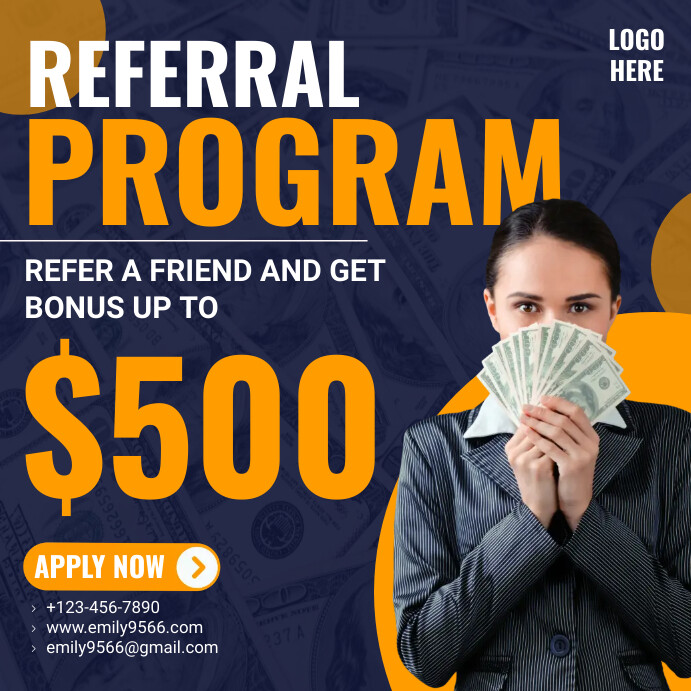 Referral Program Instagram Post template