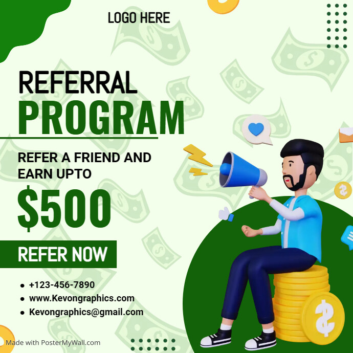 Referral Program Instagram Post template