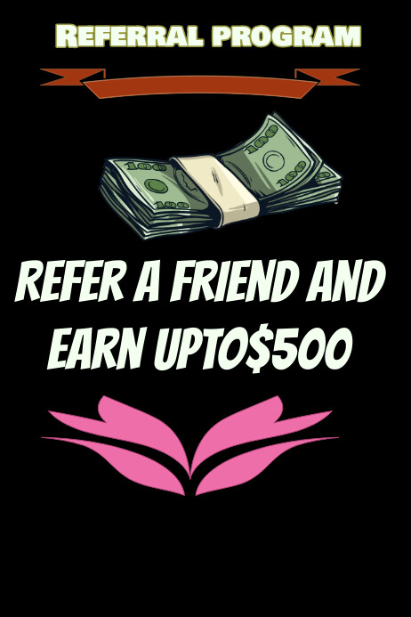 referral program Poster template