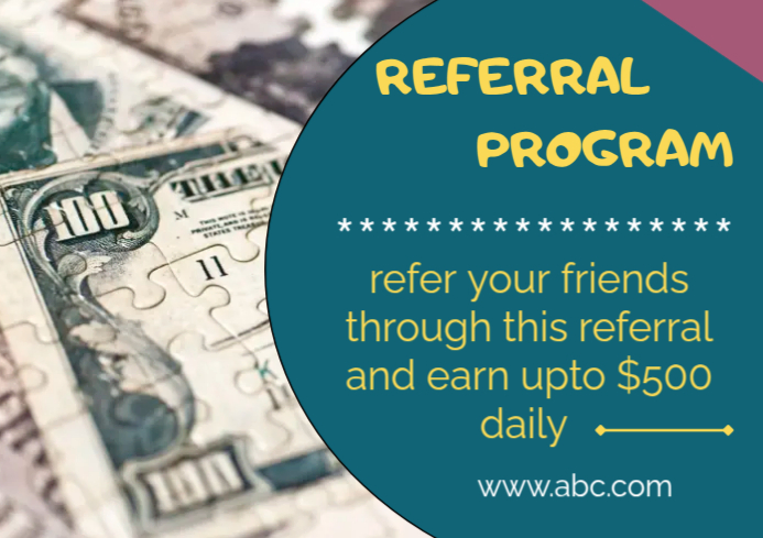 Referral program A4 template