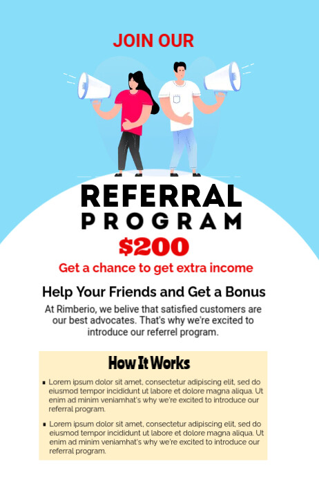 Referral Ranking Design Referral program Template | PosterMyWall