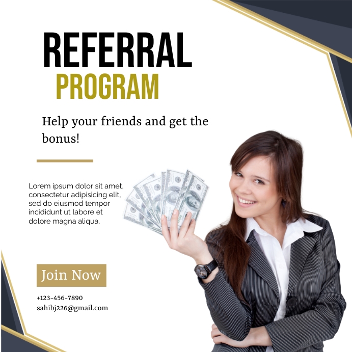 Referral Program Message Instagram template