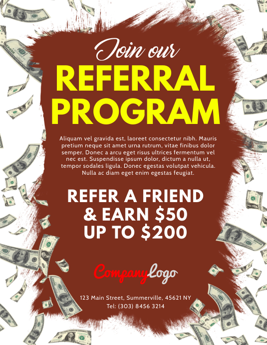 Referral Program Flyer Iflaya (Incwadi ye-US) template