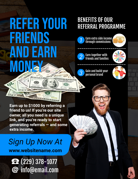 Referral Program Flyer PosterMyWall