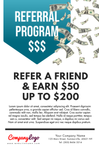 48 950 Referral Flyer Customizable Design Templates Postermywall