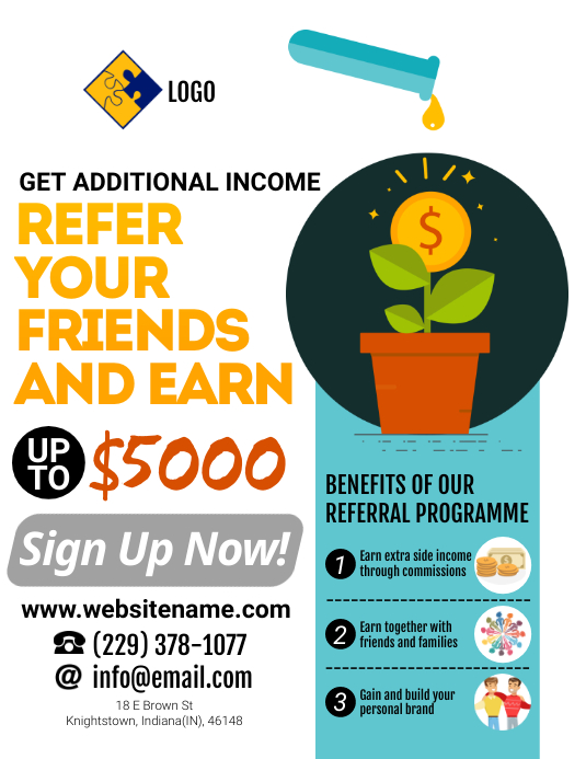 Referral Program Flyer Template PosterMyWall