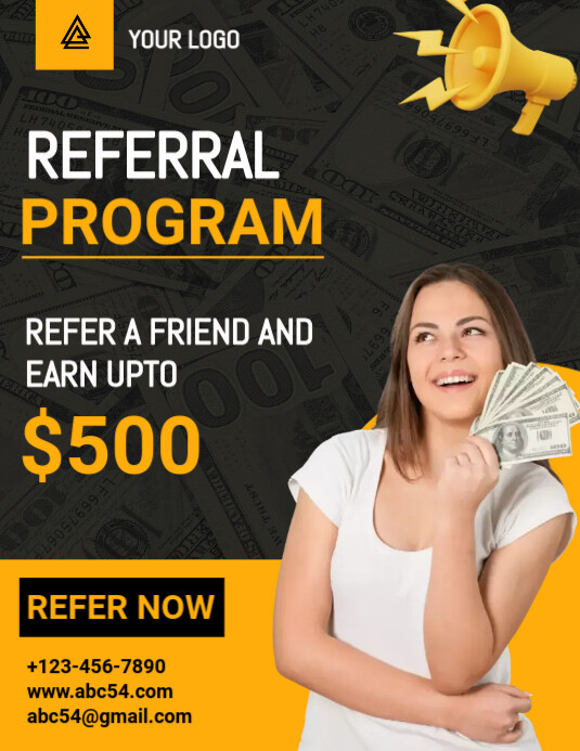 Referral program flyer template | PosterMyWall
