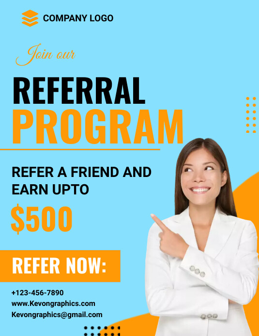 Referral program flyer Template | PosterMyWall