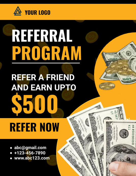 Referral program flyer template | PosterMyWall