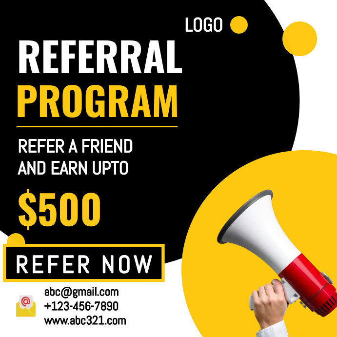 Referral program flyer template PosterMyWall