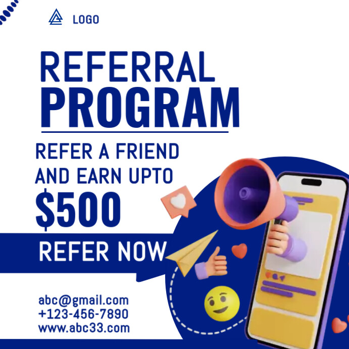 Referral program flyer template PosterMyWall