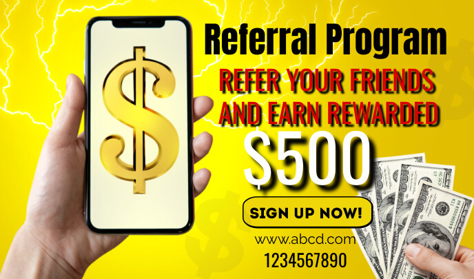 Copy of Referral program free customisable templates | PosterMyWall