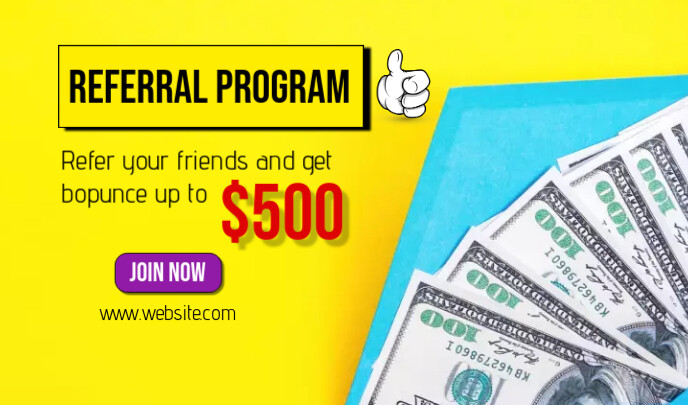 referral program free customisable templates Etiqueta