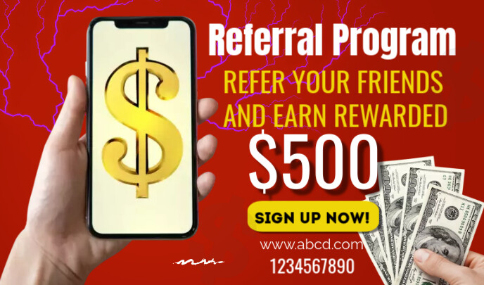Copy of Referral program free customisable templates | PosterMyWall