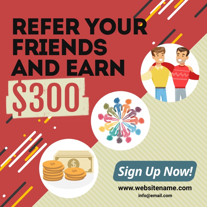 Referral Program Instagram Post Template | PosterMyWall