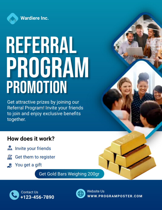 Referral program poster Template | PosterMyWall