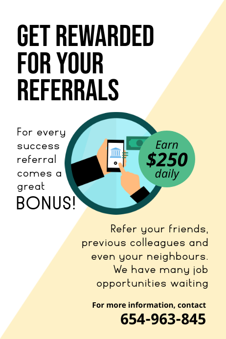 Referral Flyer Template Referral Program Flyer Postcard Flyer Or Referral Flyer Template Referral Program Flyer Postcard Flyer Or