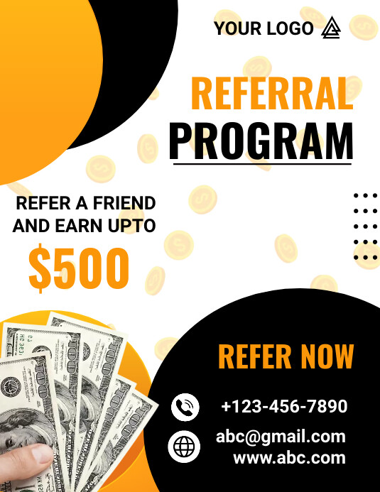 Referral program template Flyer (US Letter)