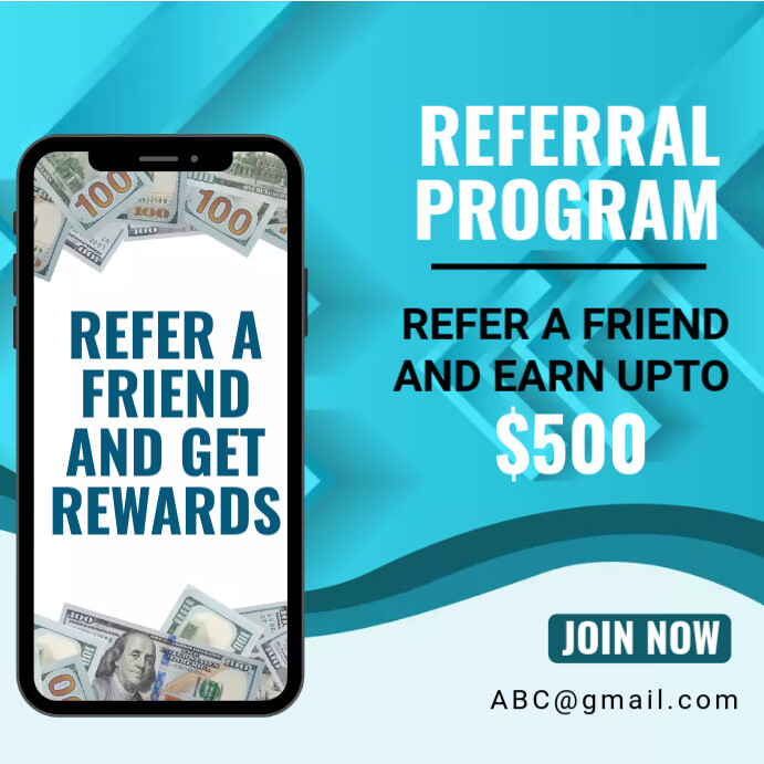 Modèle Referral program Template | PosterMyWall
