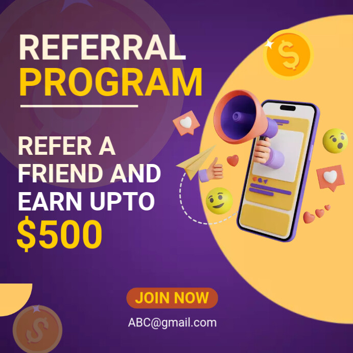 Referral program Template | PosterMyWall