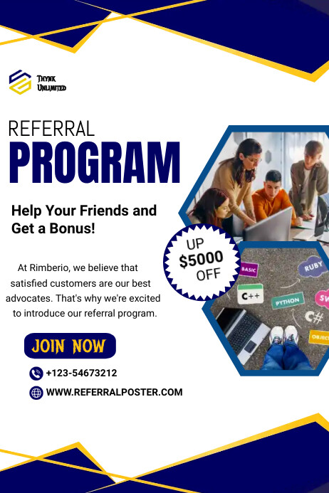 Referral program template | PosterMyWall