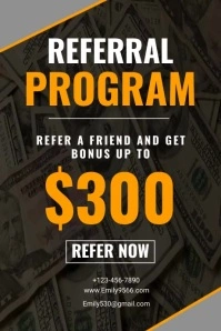 Referral program Template Poster