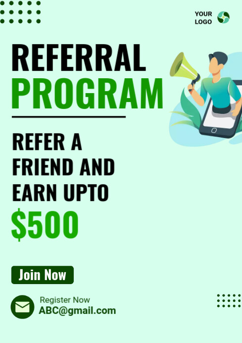 Plantilla de Referral program Template | PosterMyWall