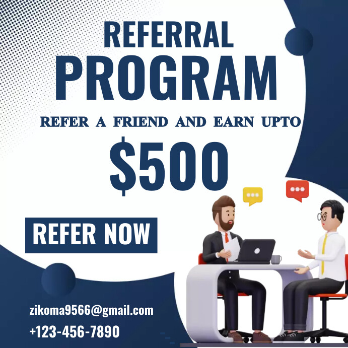 Referral program template flyer | PosterMyWall