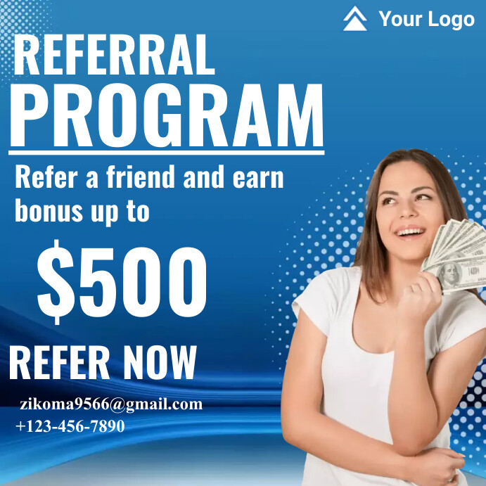 Referral program template flyer | PosterMyWall