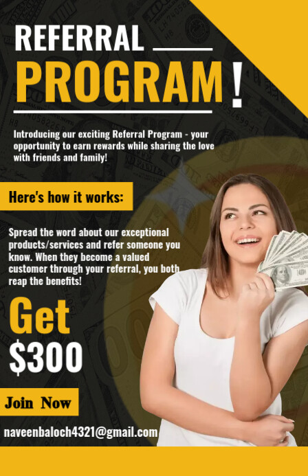 Referral program template flyer | PosterMyWall