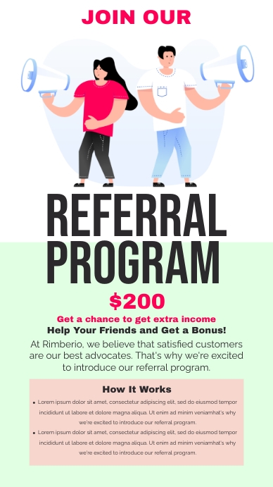 referral progrqm modern instagram post Template | PosterMyWall