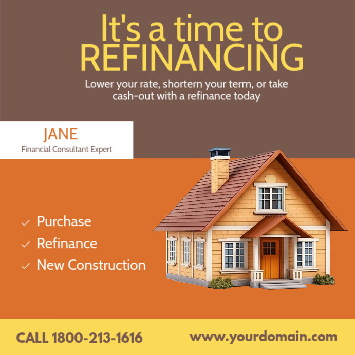 Modèle Refinancing Flyer Template Instagram | PosterMyWall