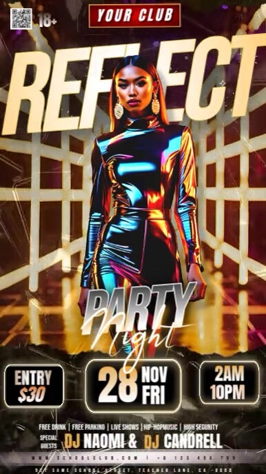 Advert Day Rave Reflection Night Party Event Ad Design Template | PosterMyWall