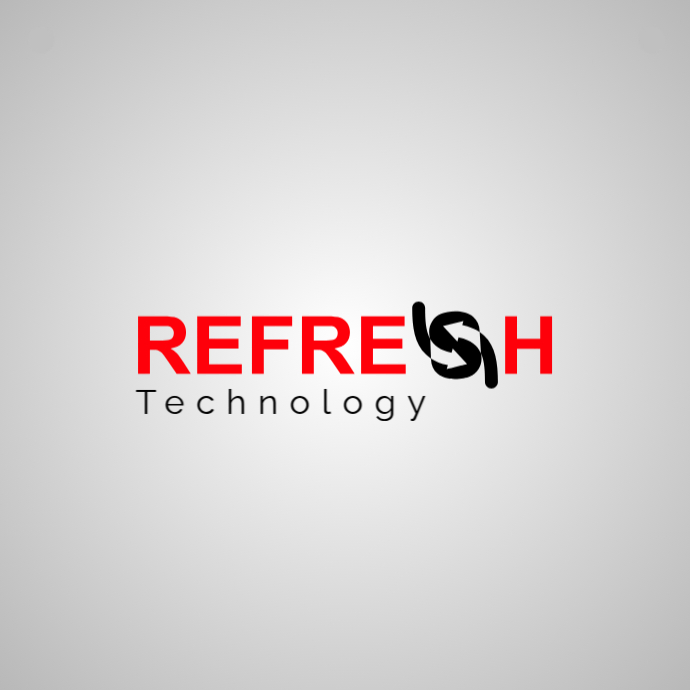 White Refresh Technology Logos Template | PosterMyWall
