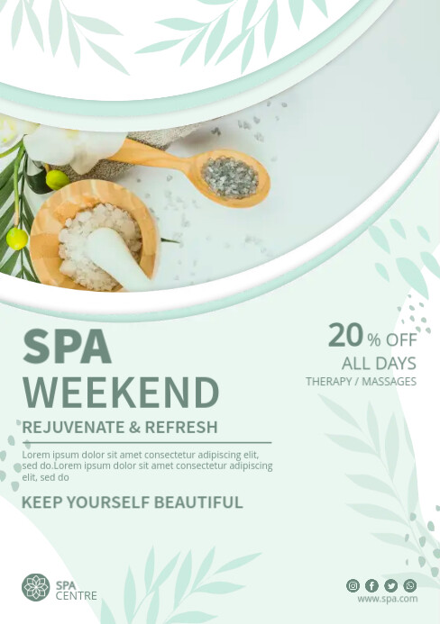 Refreshing Spa Templates PosterMyWall