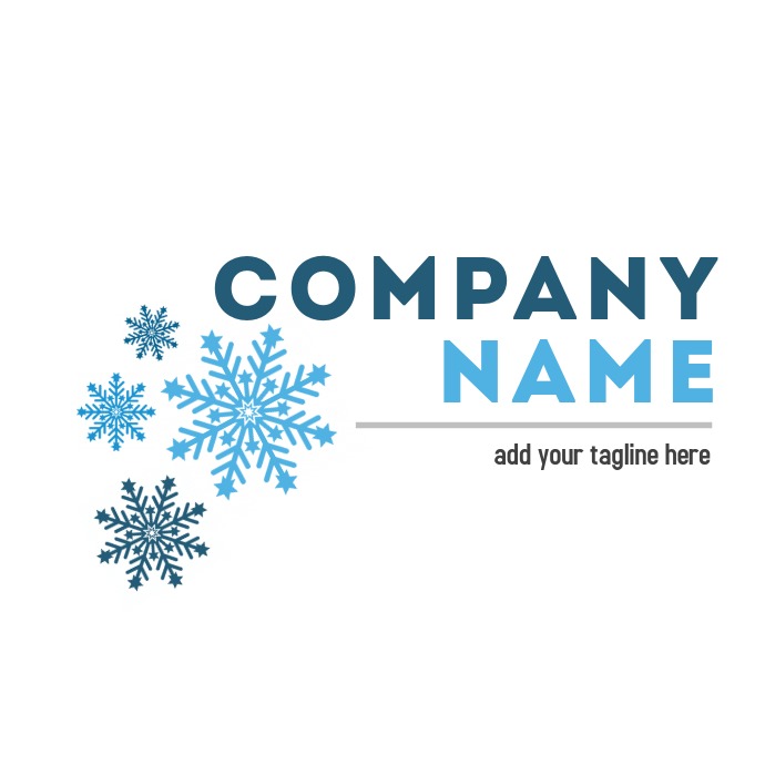 Refrigeration company logo Logotipo template