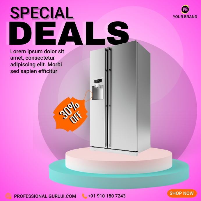 Copy of Refrigerator sale advertisement PosterMyWall