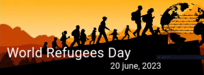 黑色 World Refugees Day Facebook Cover Photo Template